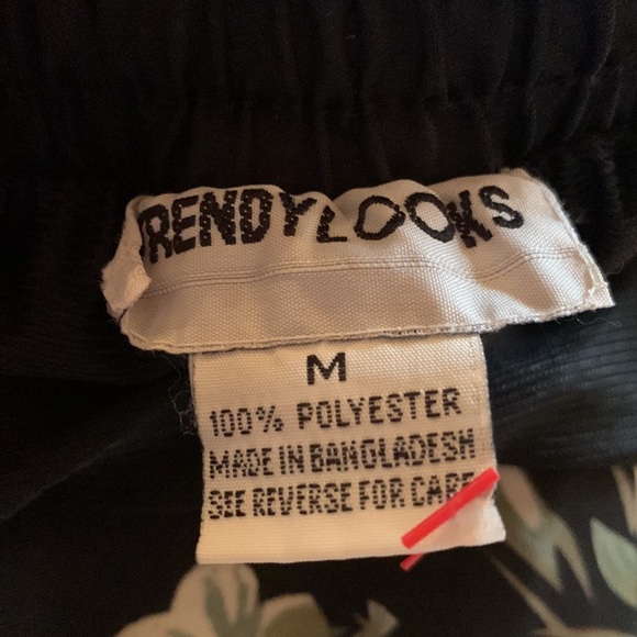 Vintage 90s Black Floral Print Elastic High Waist Sheer Ankle Length Midi Skirt - Picture 16 of 16